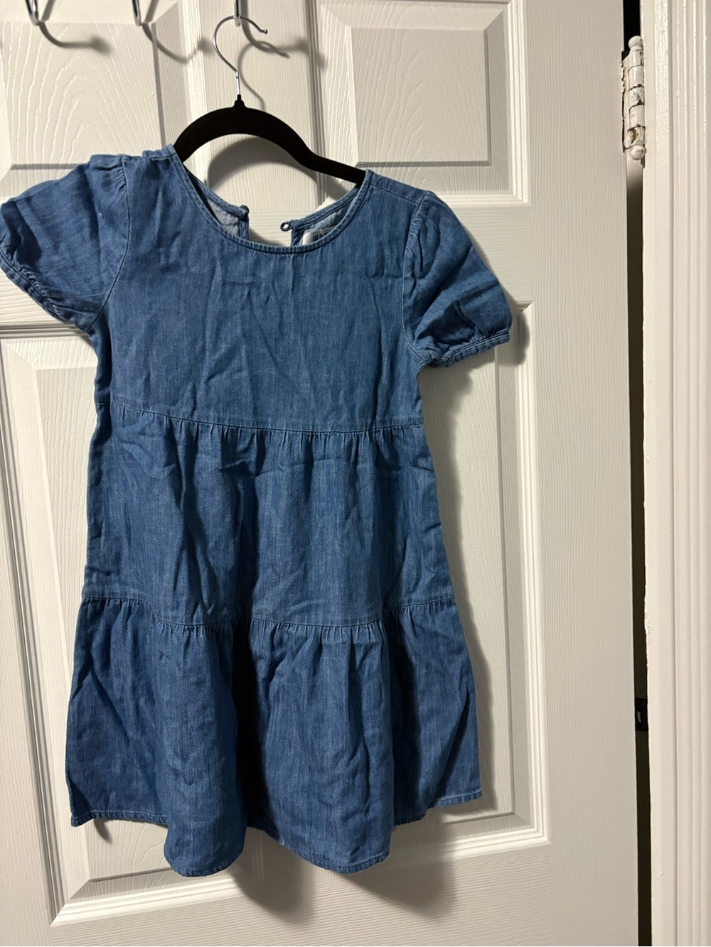 Old Navy Blue Jean Tiered Girls Dress